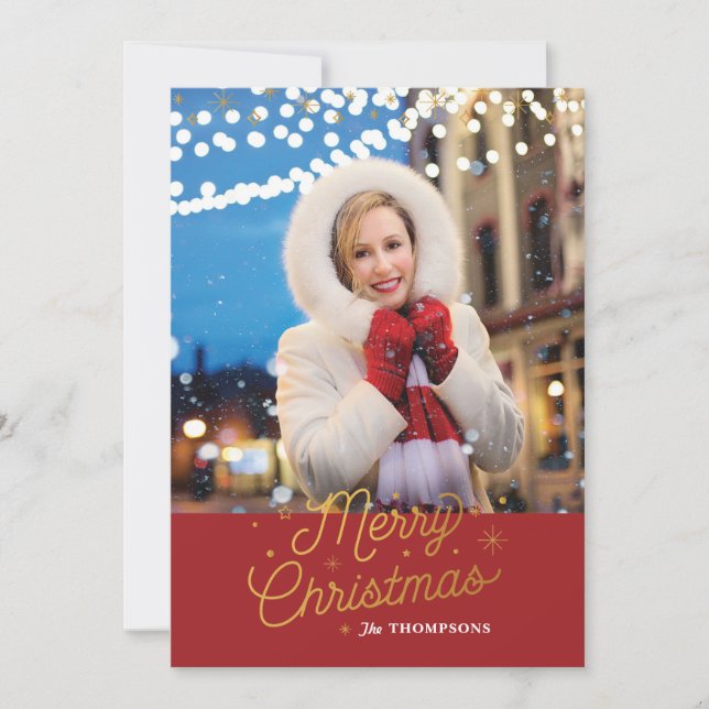 SILVER KLOCKOR / Julfoto Julkort (Framsida)