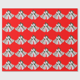 Silver Klockor Red Wrapping Papper Presentpapper