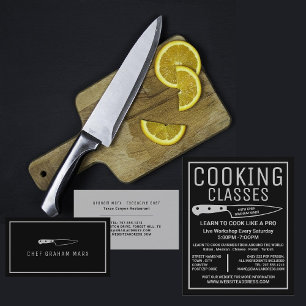 Silver Knivar, Modern Gourmet, Chef, kokning Visitkort