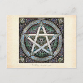 Silver Knotwork Pentacle-vykort Vykort