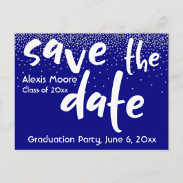 Silver-konfetti över flottan, spara datum 1 meddelande vykort