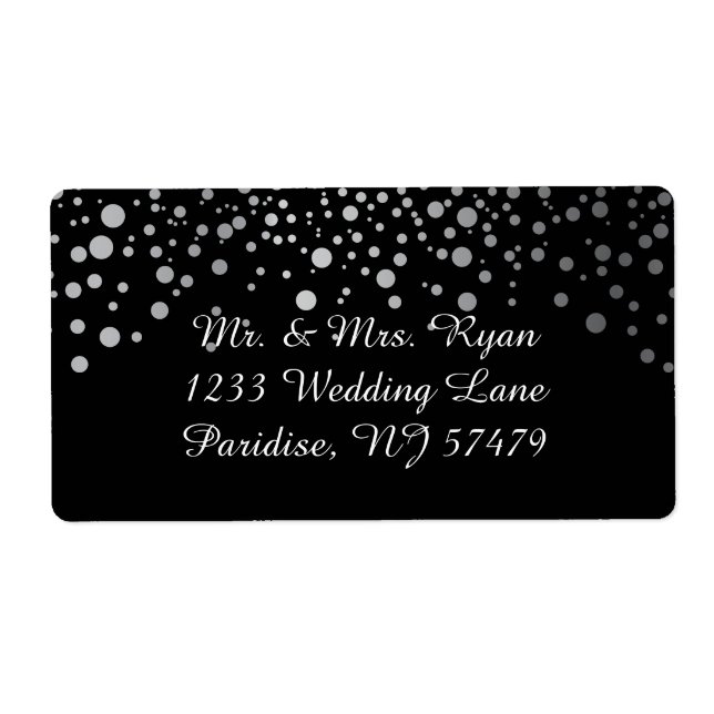 Silver-konfetti-punkter | DIY Background Färg Fraktsedel (Framsidan)