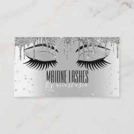 Silver konstnärer Makeup Lash Glitter-drivrutiner Visitkort