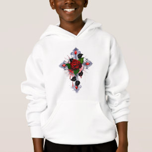 Silver Kor med Röd ros T Shirt