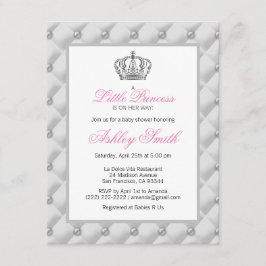 Silver Krona Princess Baby Shower-inbjudan Inbjudningar