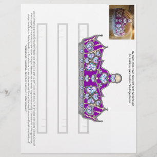 Silver Krona vid Hearts Lila Child Party Tiara