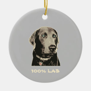 Silver Lab 100 % keramisk prydnadsprodukt från Lab Julgransprydnad Keramik