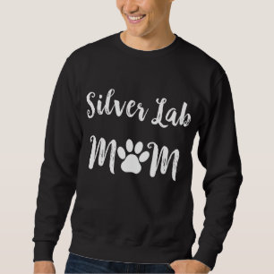 Silver Lab Mamma Hund älskare Lång Ärmad Tröja