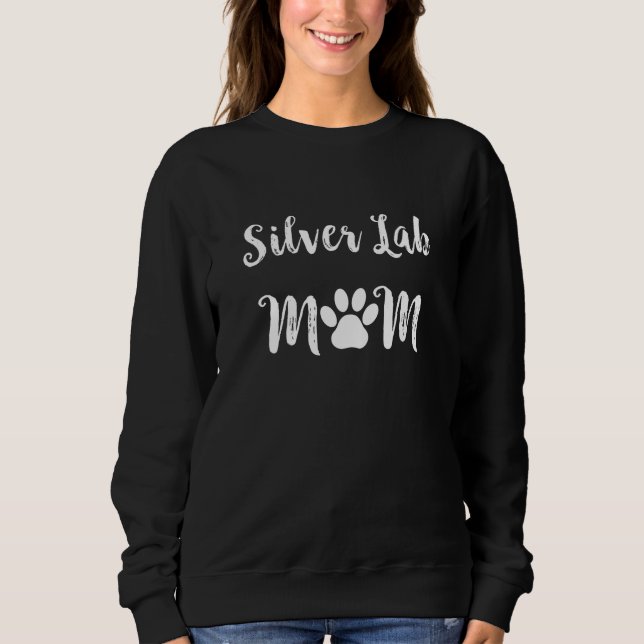 Silver Lab Mamma Hund älskare T Shirt (Framsida)