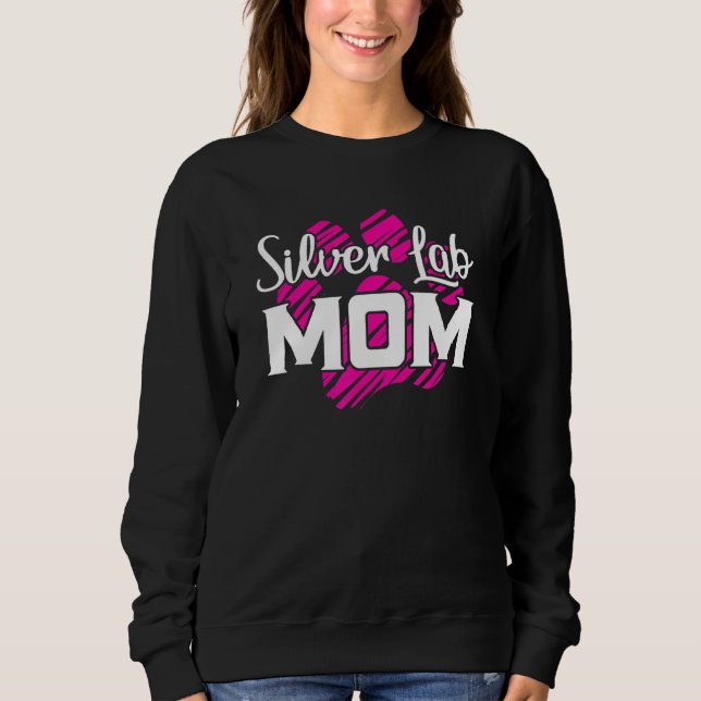 Silver Lab Mamma Päls Mamma Hund T Shirt (Framsida)