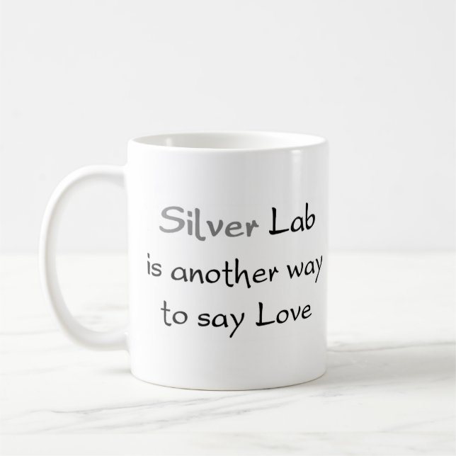 silver labbkaffe mugg (Vänster)