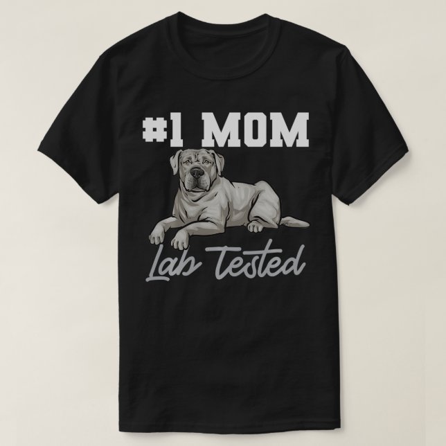 Silver Labrador Retriever Mamma Silver Lab Testat T Shirt (Design framsida)