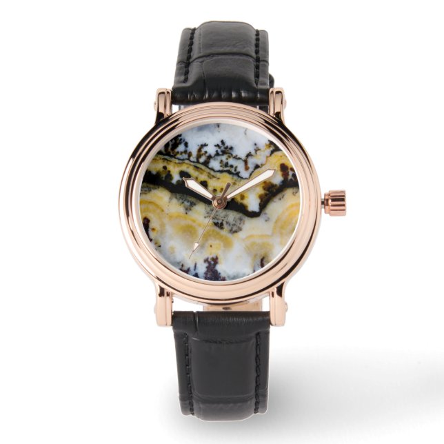 Silver Lace Onyx Armbandsur (Framsida)