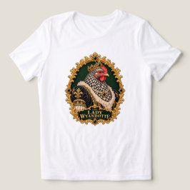 Silver Laced Wyandotte Dam Vintage Kyckling Porträ T Shirt