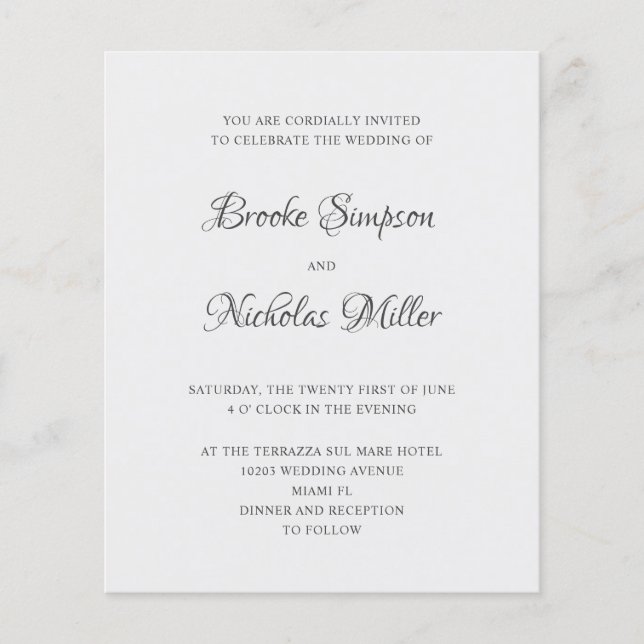 SILVER | LÅG KOSTNADSFÖRING Enkel Elegant Minimal  (Framsida)