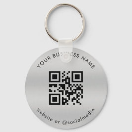 Silver Lägg till Anpassningsbarna QR-kodsökning fö Nyckelring