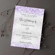 Silver lavender violet elegant bröllop