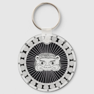 Silver lejona Keychain Nyckelring
