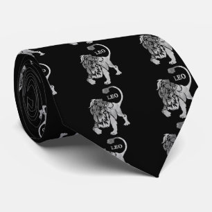 Silver Leo Lejon Zodiac Black Tie Slips