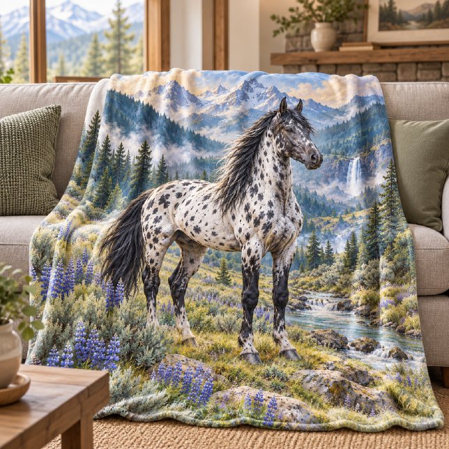 Silver Leopard Appaloosa i Spring Valley Fleecefilt (Skapare uppladdad)