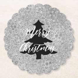 Silver Leopard Grått Meow Kattunge Underlägg Papper