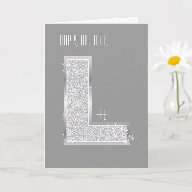 Silver Letter L Kort (Liten växt)