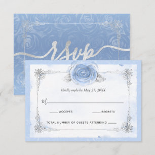 Silver Light Baby blue Ro Elegant OSA Kort