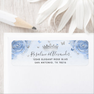 Silver Light Baby blue Ro Krona Returadress Etikett