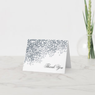 Silver Light Shower Eleganta Tacksamhetskort Tack Kort