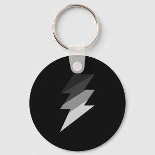 Silver Lightning Thunder Bolt Nyckelring