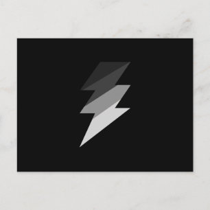 Silver Lightning Thunder Bolt Vykort
