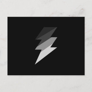 Silver Lightning Thunder Bolt Vykort