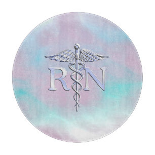 Silver like RN Caduceus Medical Mor Pearl