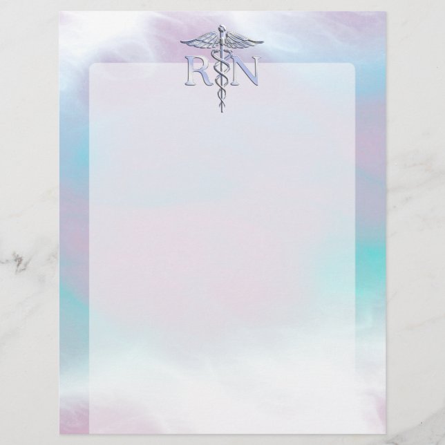 Silver like RN Caduceus Medical Mor Pearl (Framsida)