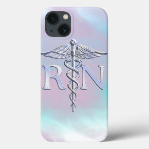 Silver like RN Caduceus Medical Mor Pearl
