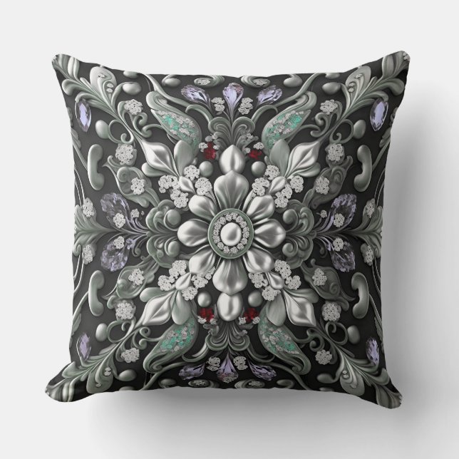 Silver Lila Decorative Dekorativ kudde (Framsida)