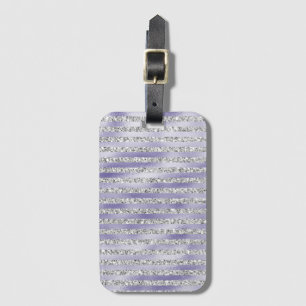 Silver Lila Glitzy Glitter Rand Bagagebricka
