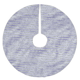 Silver Lila Glitzy Glitter Rand Julgransmatta Borstad Polyester