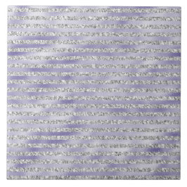 Silver Lila Glitzy Glitter Rand Kakelplatta
