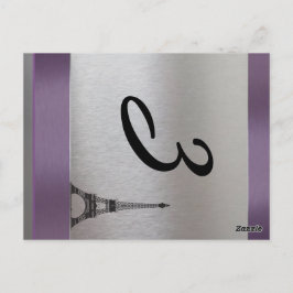 Silver Lila Paris Eiffel Torn Bordsnummer