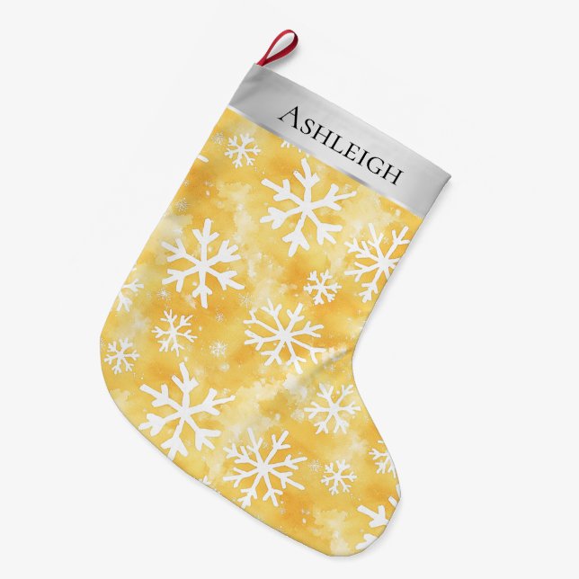 Silver Lila Pin Red Rand Stor Julstrumpa (Framsidan (Hängande))