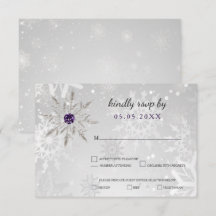 silver lila snöflingor vinterbröllop osa