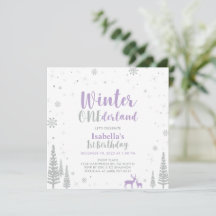 Silver Lila Vinter Onederland 1:a Första Födelseda