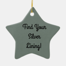 Silver Lining Embelled Julgransprydnad Keramik