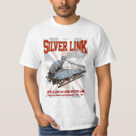 Silver Link LNER klass A4 2509 Locomotive UK flagg T Shirt