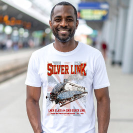 Silver Link LNER klass A4 2509 Locomotive UK flagg T Shirt