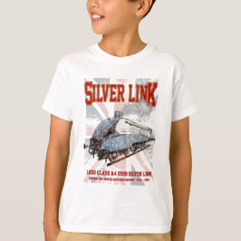 Silver Link LNER klass A4 2509 Locomotive UK flagg T Shirt