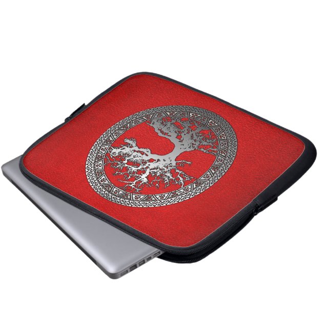 Silver Livets träd Laptop Sleeve (Framre botten)
