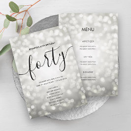 Silver Ljus 40:e födelsedagsprogrammet Inbjudningar