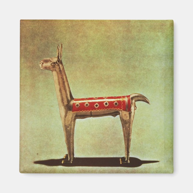 Silver Llama Figurine, Peru, efter 1438 Magnet (Framsidan)